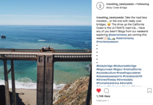Image of a screen shot picturing a very high bridge above Monterey Bay. Comments from truelane on the right.