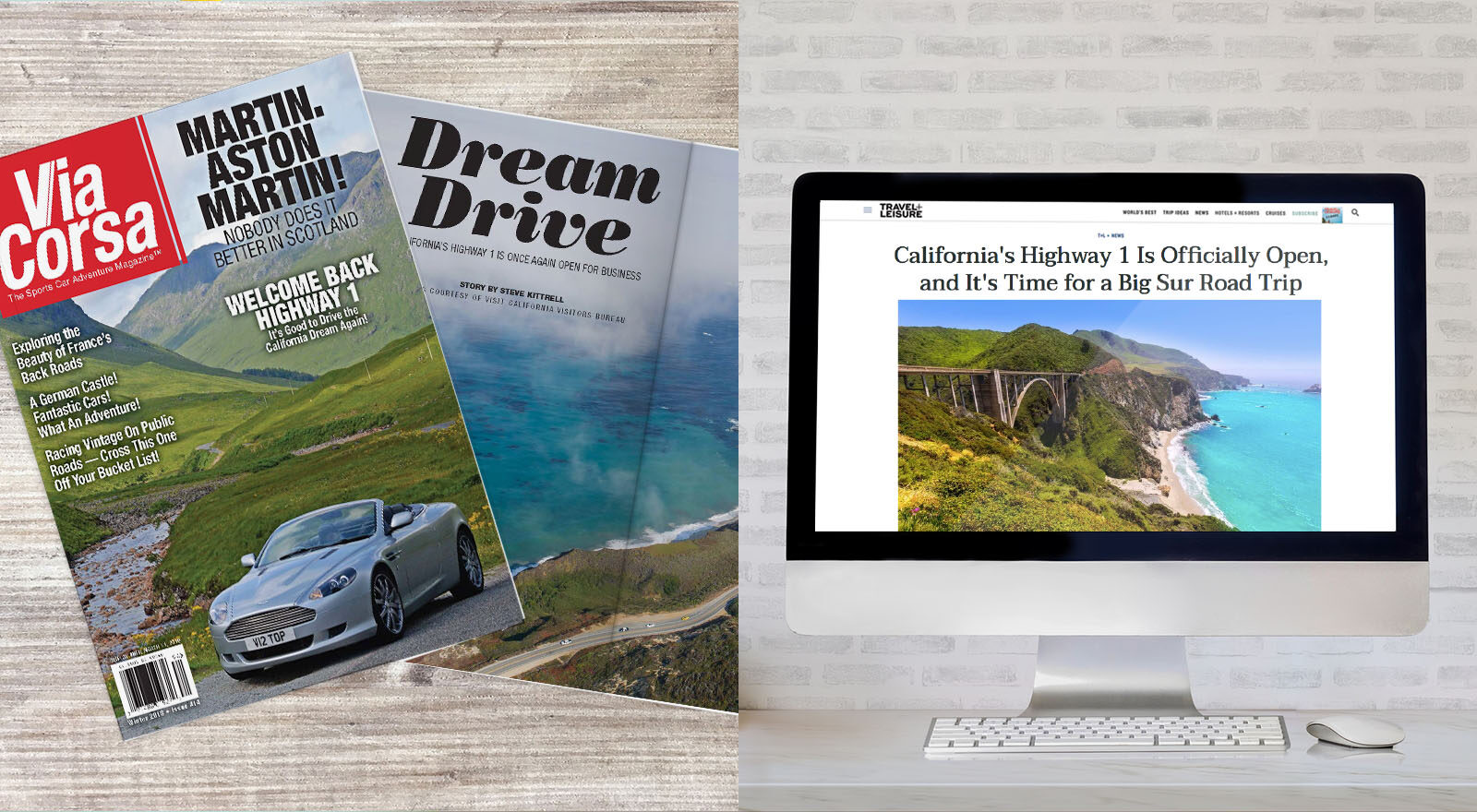 Dream Drive Magazine and Laptop